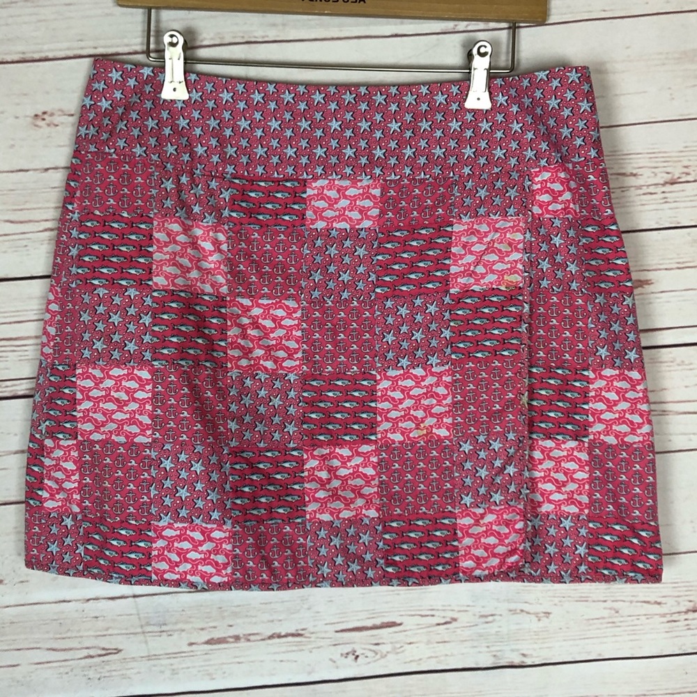 Vineyard Vines Faux Wrap Patchwork Skirt Size 10